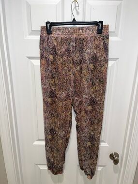 PJK PATTERSON J KINCAID anthro pink sheer harem pants lightweight joggers S